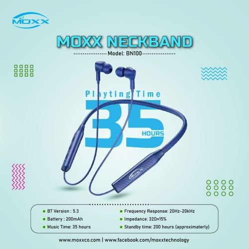 MOXX Wireless Neckband (BN-100) – Black